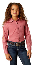 Ariat Girls Team Kirby L/S Shirt in Mauvewood