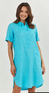 Enveloppe Linen Shirt Dress in