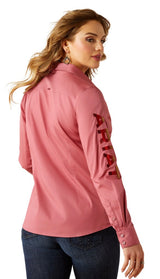 Ariat Ladies Team Kirby Stretch Long Sleeved Shirt in Mauvewood 10062656