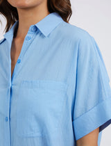 Elm Ladies Blake Shirt Dress Azure Blue