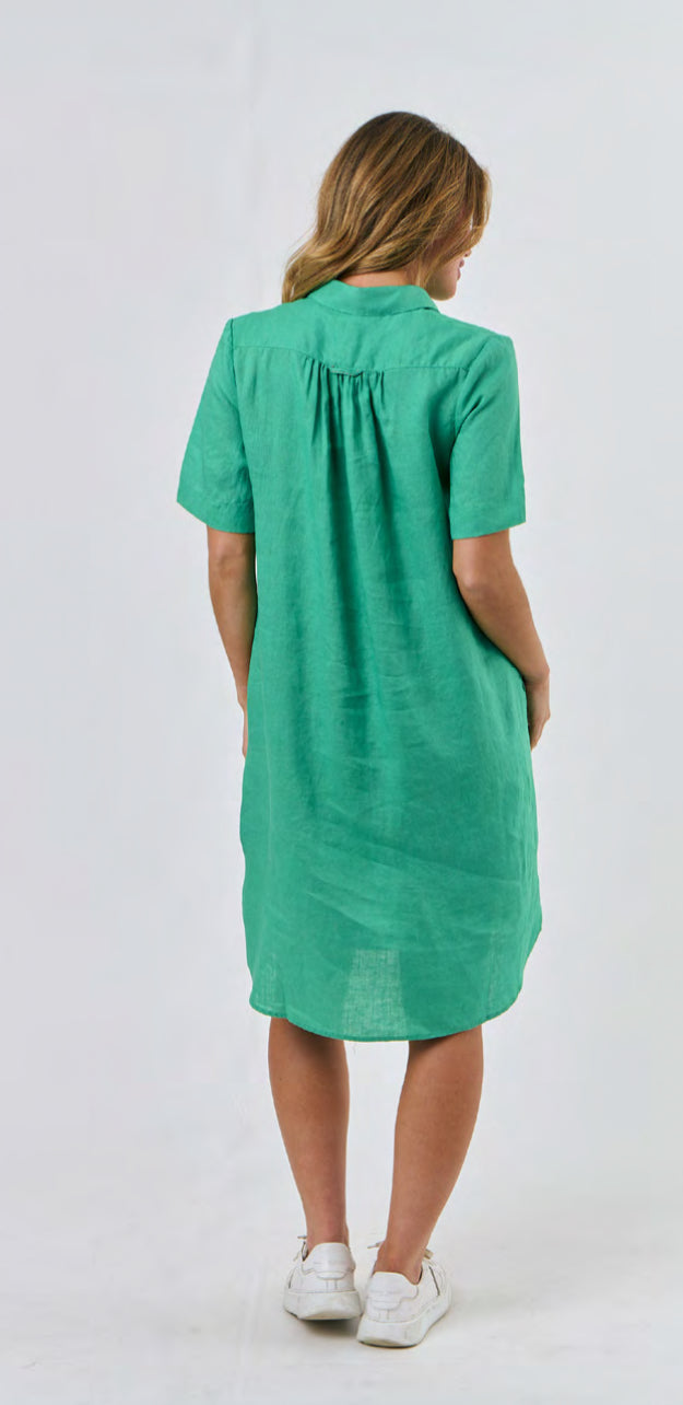 Enveloppe Linen Shirt Dress in