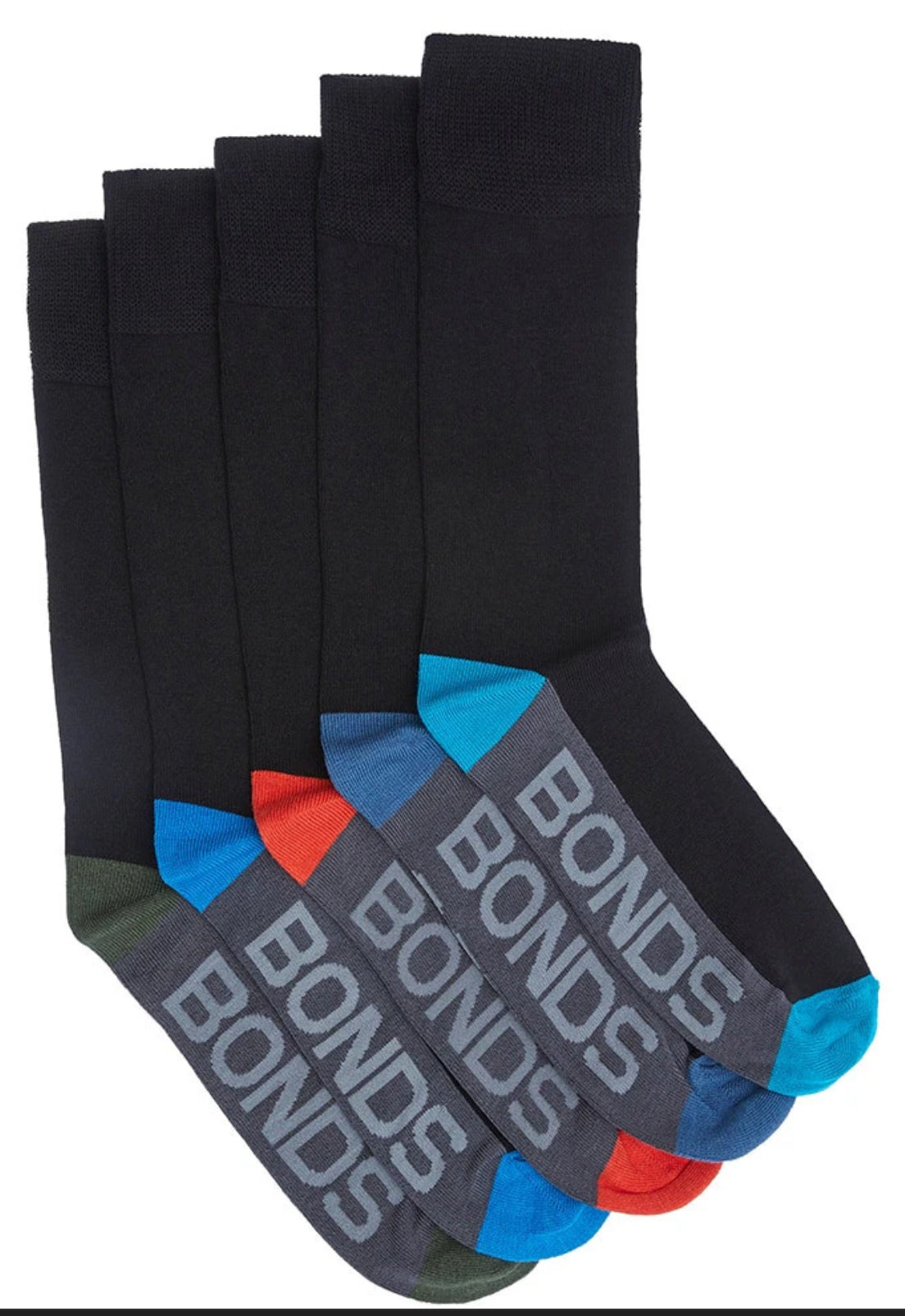 Bonds Very Comfy Crew Viscose Bamboo Blend 5 Pack Socks