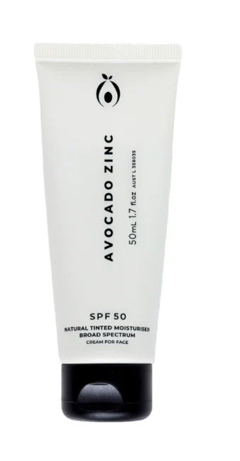 Avocado Zinc Natural Tinted Moisturiser Broad Spectrum SPF 50 (50ml)