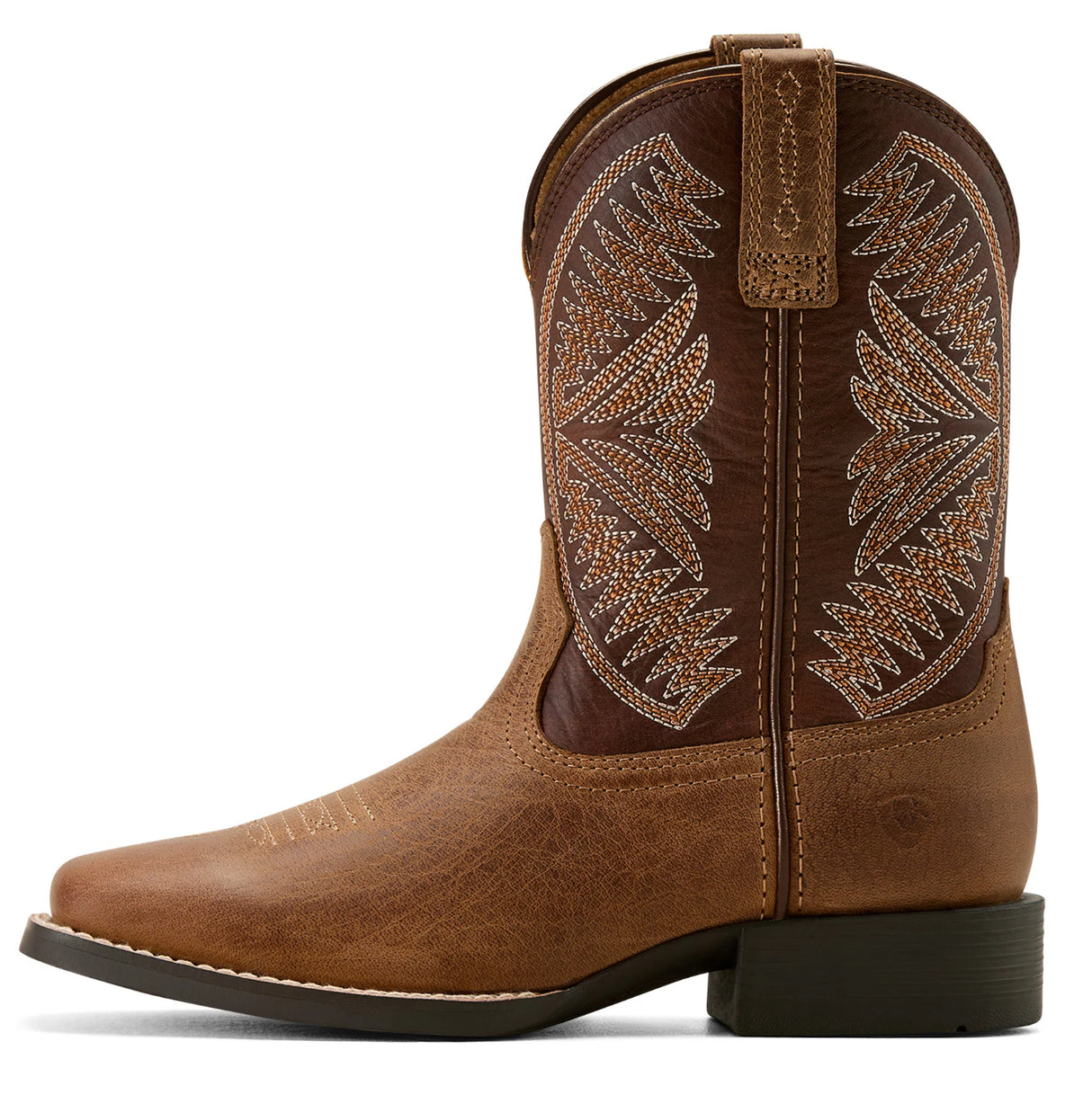 Ariat Kids Ruidoso Western Boots - Pearl/Chocolate Brown - 10061136