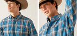 Ariat Mens Pro Series Geron LS Shirt Rush of Blue 10046525
