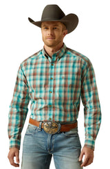 Arait Mens Pro Series Brooklyn L/S Shirt Aqua Blue 1006217