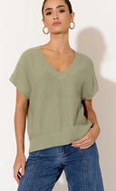 Adorne Ladies Samara Cotton Knit Top