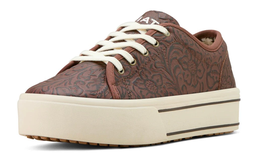 Ariat Ladies Skylar Brown Floral Embossed Shoes 10061258