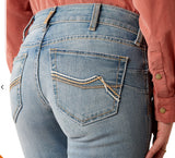 Ariat Ladies Mid Rise Mallory Straight Leg Jeans - Oklahoma - 10053528