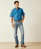 Ariat Mens Scott Pro Series Short Sleeved Shirt in Dark Teal 10059017