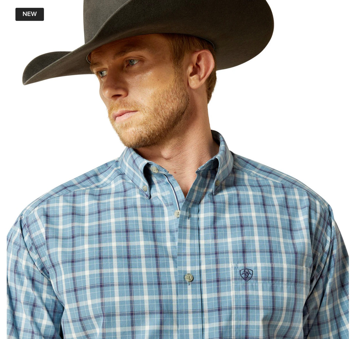 Ariat Mens Pro Series Troy L/S Shirt Blue 10062190