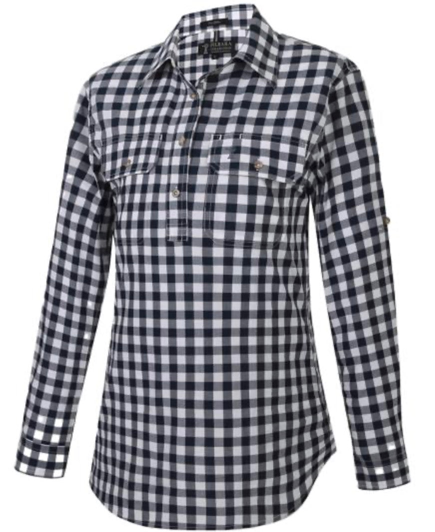 Pilbara Ladies Closed Front L/S Check Shirt RMPC155