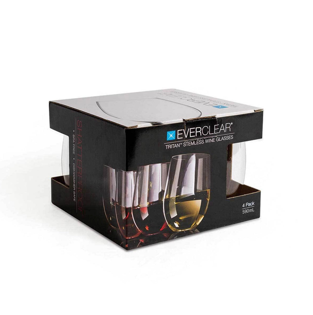 Tritan Stemless Wine Glass 4 Pack