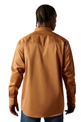 Ariat Mens Solid Twill Snap L/S Tan Shirt 10062473