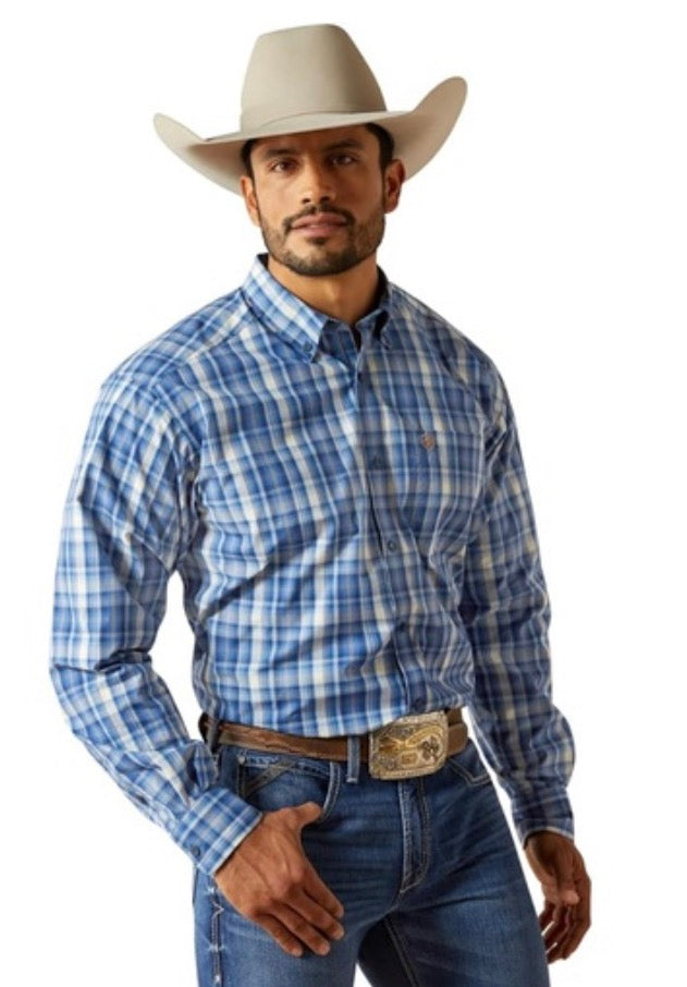 Ariat Mens Pro Series Long Sleeved Shirt Royal Blue 10062471