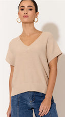 Adorne Ladies Samara Cotton Knit Top