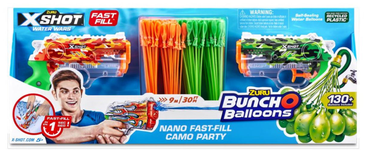 Zuru X Shot Water Wars Nano Fast-Fill Camo Party