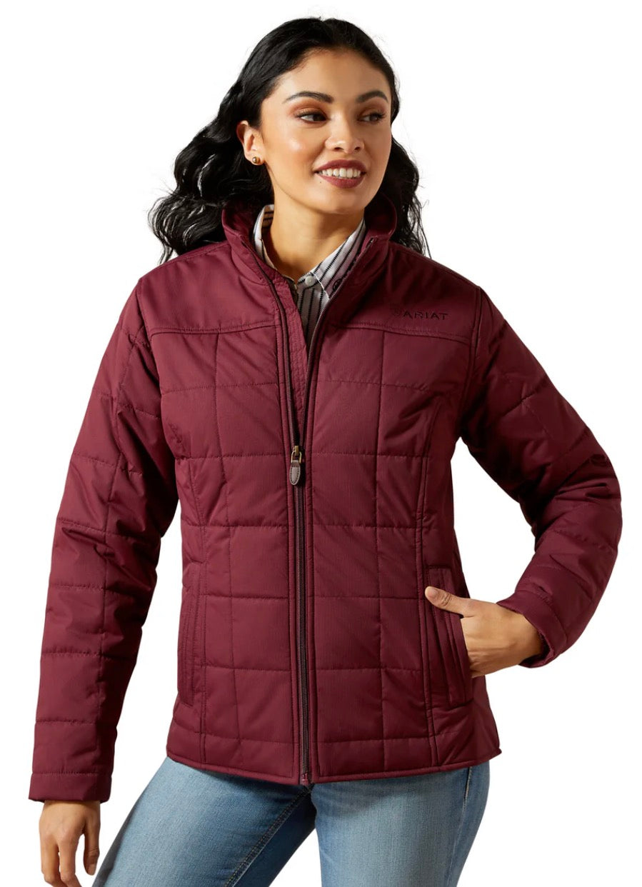 Ariat Ladies Crius Insulated Jacket in Windsor Wine 10062551