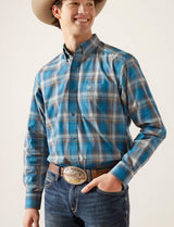 Ariat Mens Pro Series Geron LS Shirt Rush of Blue 10046525