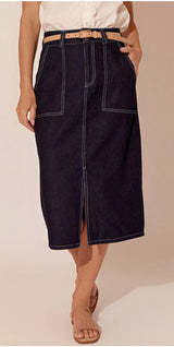 Adorne Ladies Wren Denim Skirt