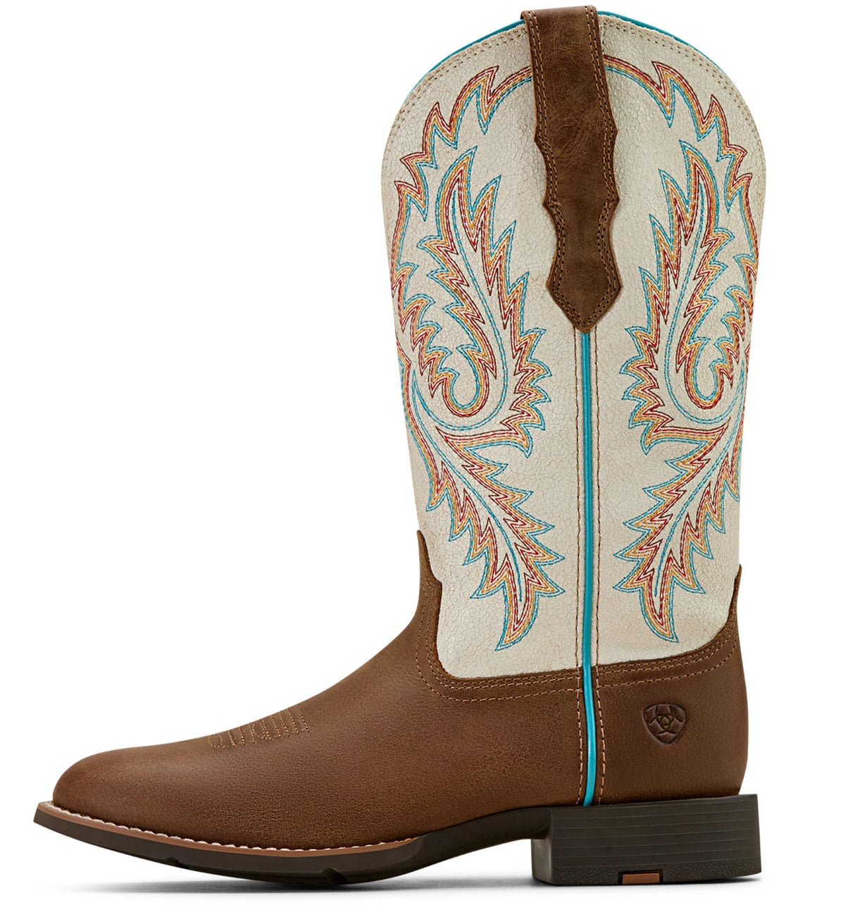 Ariat Women’s Round Up W Toe StrechFit Western Boot Sandstorm/Distressed Ivory - 10061142