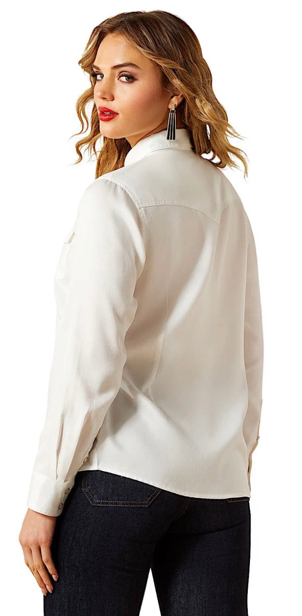 Ariat Ladies Timeless Western Snap Long Sleeved Cloud Dancer Shirt 10062834