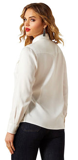 Ariat Ladies Timeless Western Snap Long Sleeved Cloud Dancer Shirt 10062834
