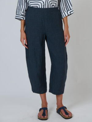 Naturals By O & J Linen Pants in Gunsmoke