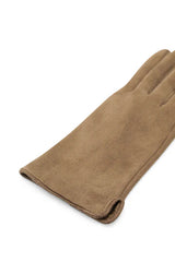 Morgan & Taylor Amalie Faux Suede Gloves - Beige