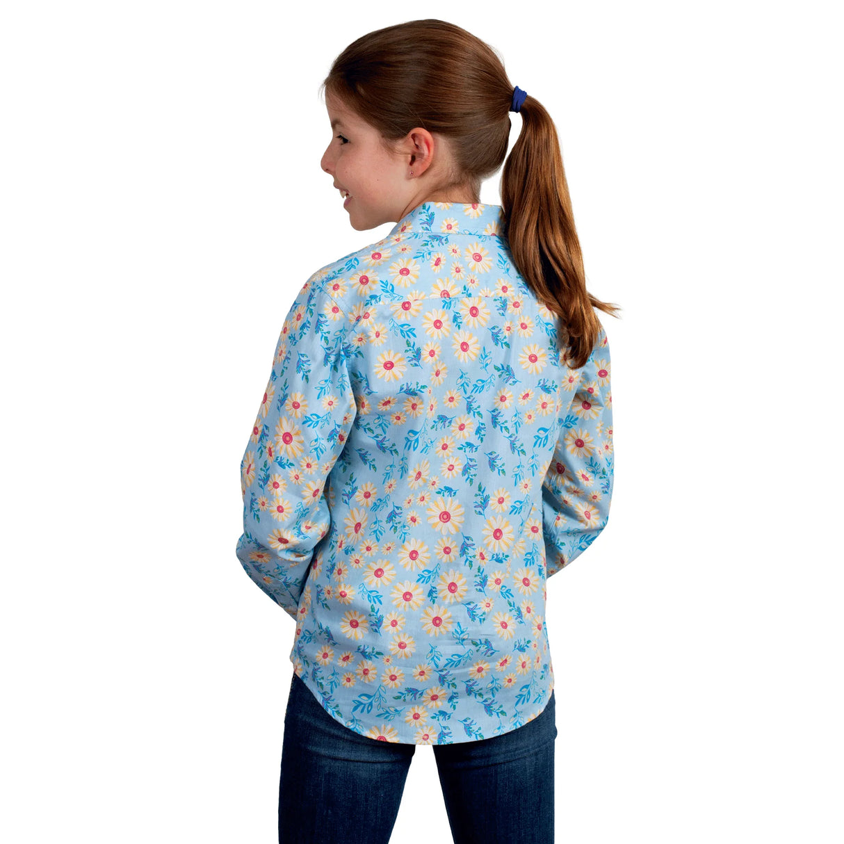 Just Country Girls Harper Shirt Sky Daisies GWLS2400