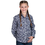 Just Country Girls Gracie Work Shirt - Navy Floral