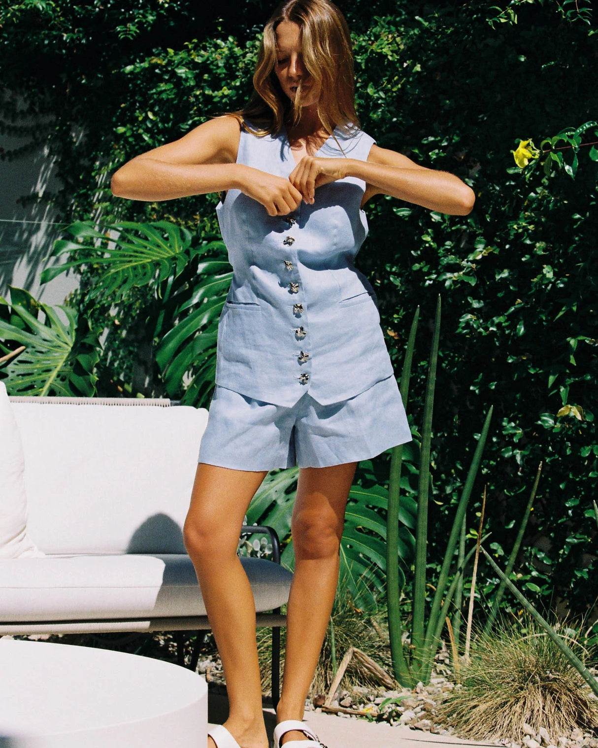 Walnut Ladies Malta Shorts - Sky Blue