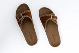 Humidity Ladies Folk Slide - Caramel