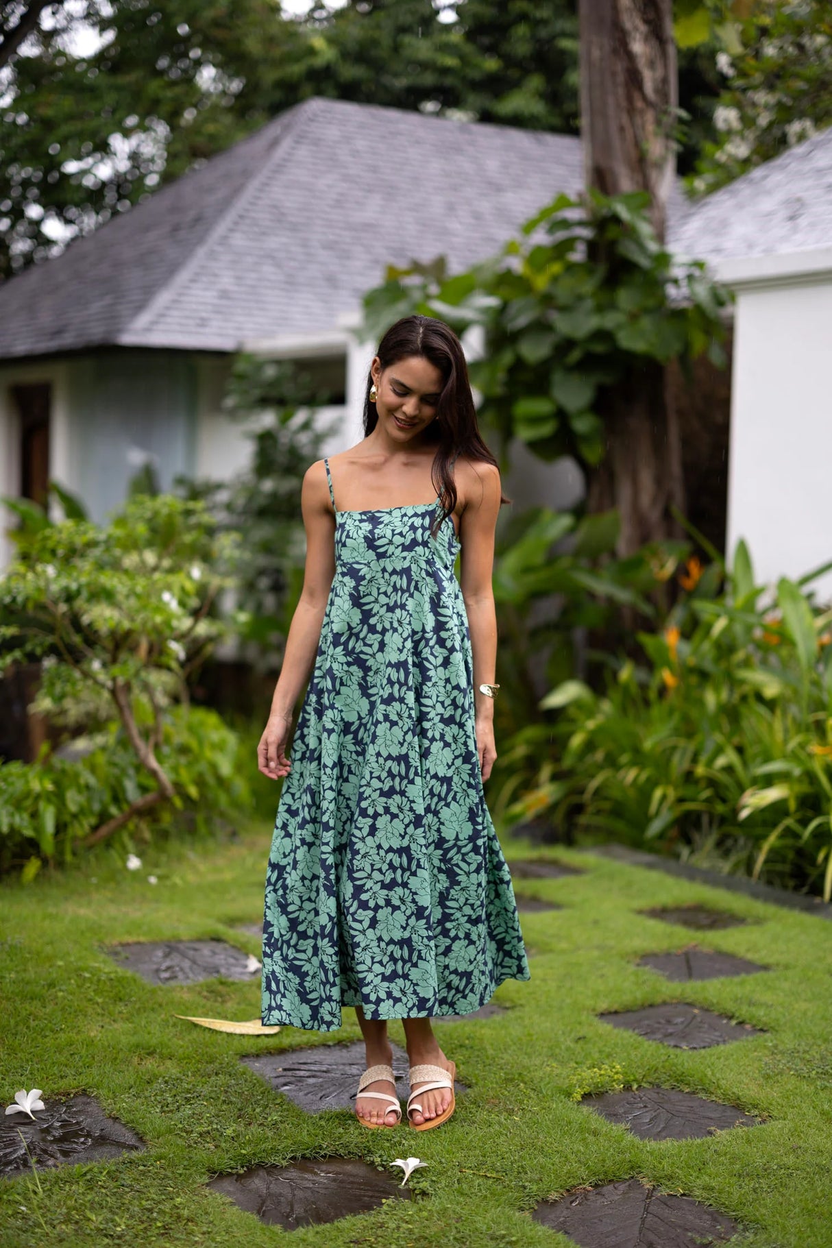 Humidity Ladies Fleur Sway Dress - Mint/Navy