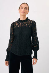 Adorne Ladies Olivia Long Sleeve Lace Top