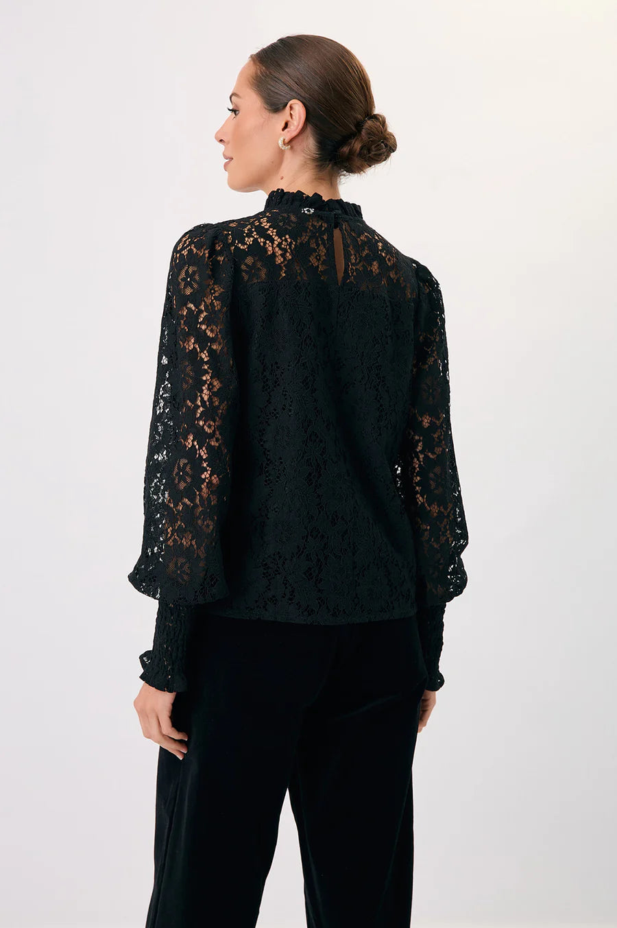 Adorne Ladies Olivia Long Sleeve Lace Top