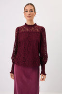 Adorne Ladies Olivia Long Sleeve Lace Top