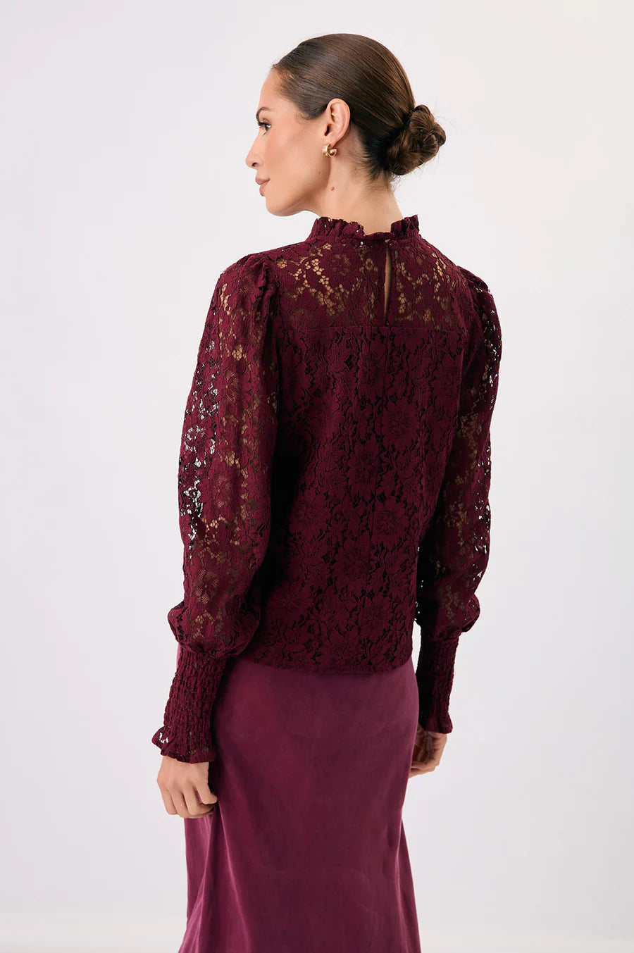 Adorne Ladies Olivia Long Sleeve Lace Top
