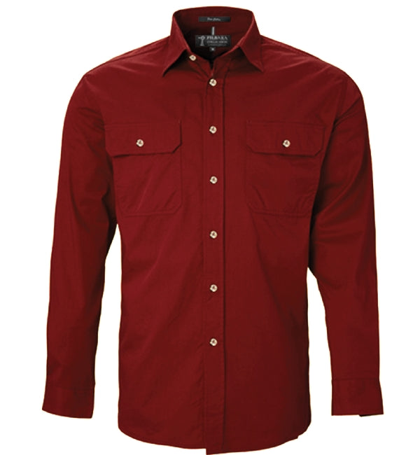 Ritemate Pilbara Men’s Open Front (full buttons) L/S Shirt