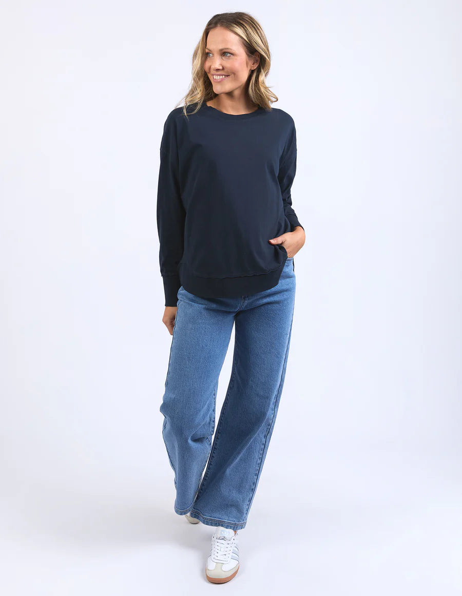 Foxwood Ladies Farrah Long Sleeve Top - Dark Sapphire