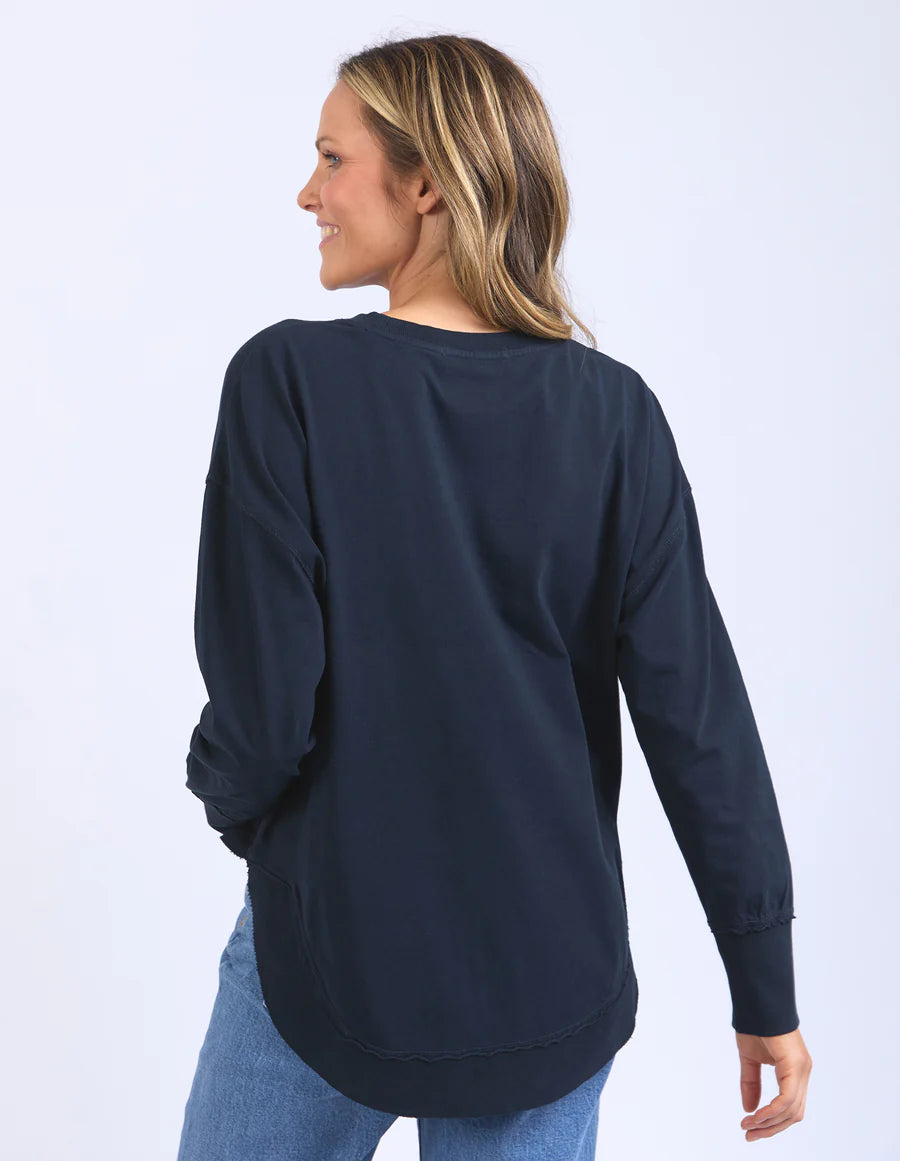 Foxwood Ladies Farrah Long Sleeve Top - Dark Sapphire