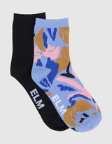 Elm Ladies Ankle Sock 2pk