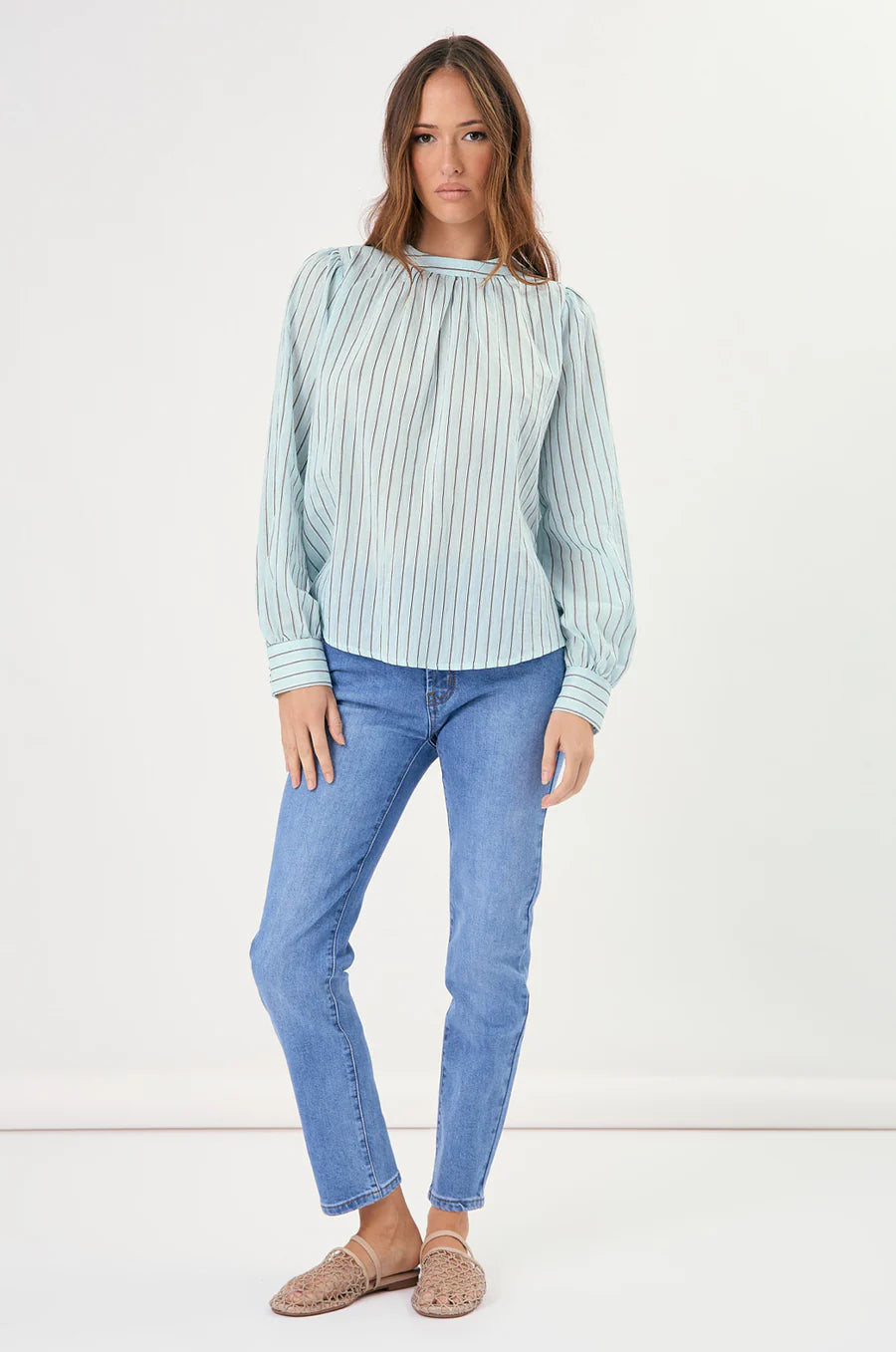 Adorne Ladies Belle Striped Top