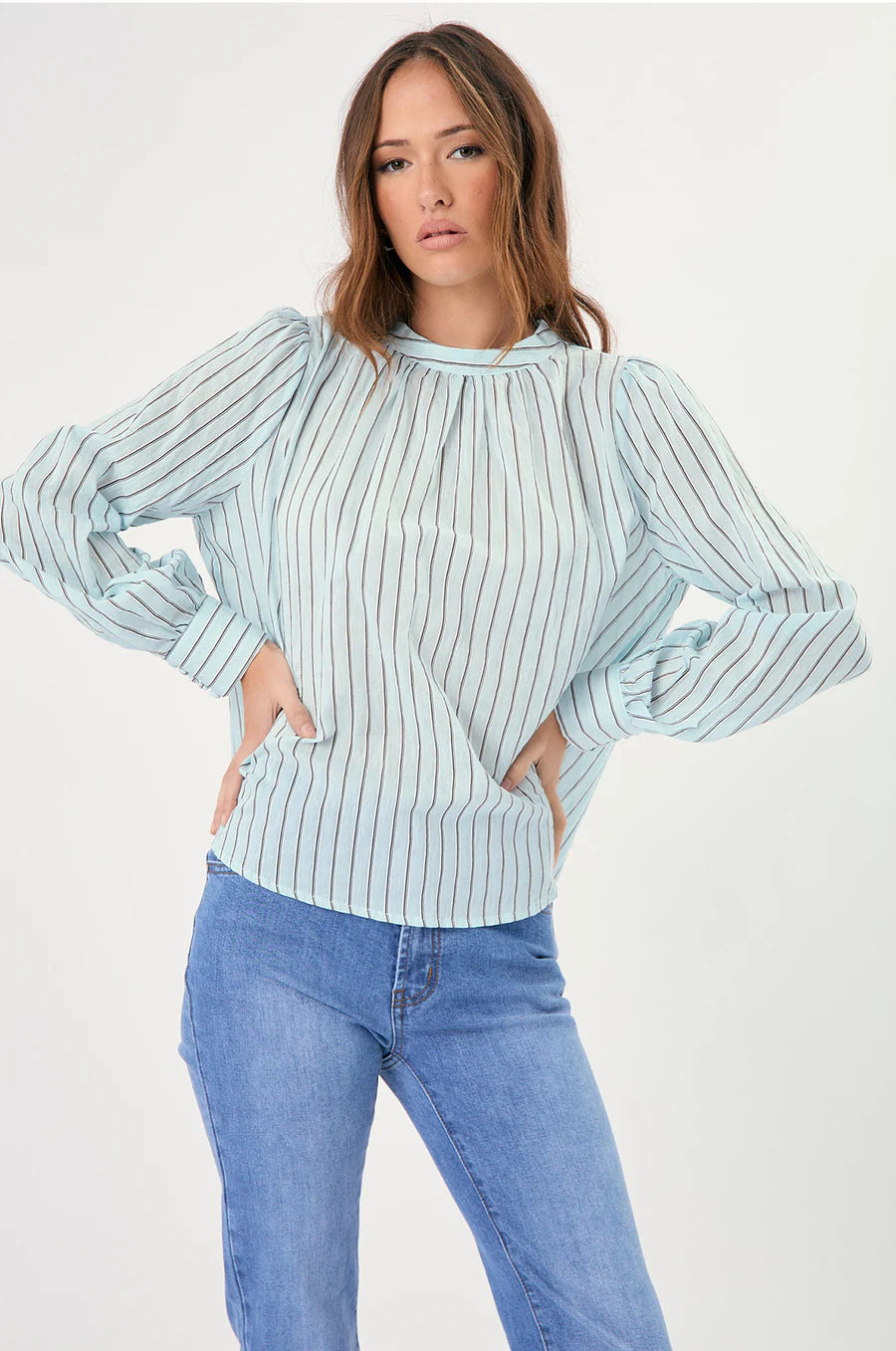 Adorne Ladies Belle Striped Top