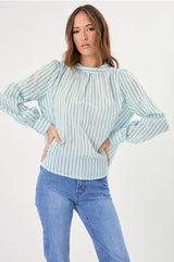 Adorne Ladies Belle Striped Top
