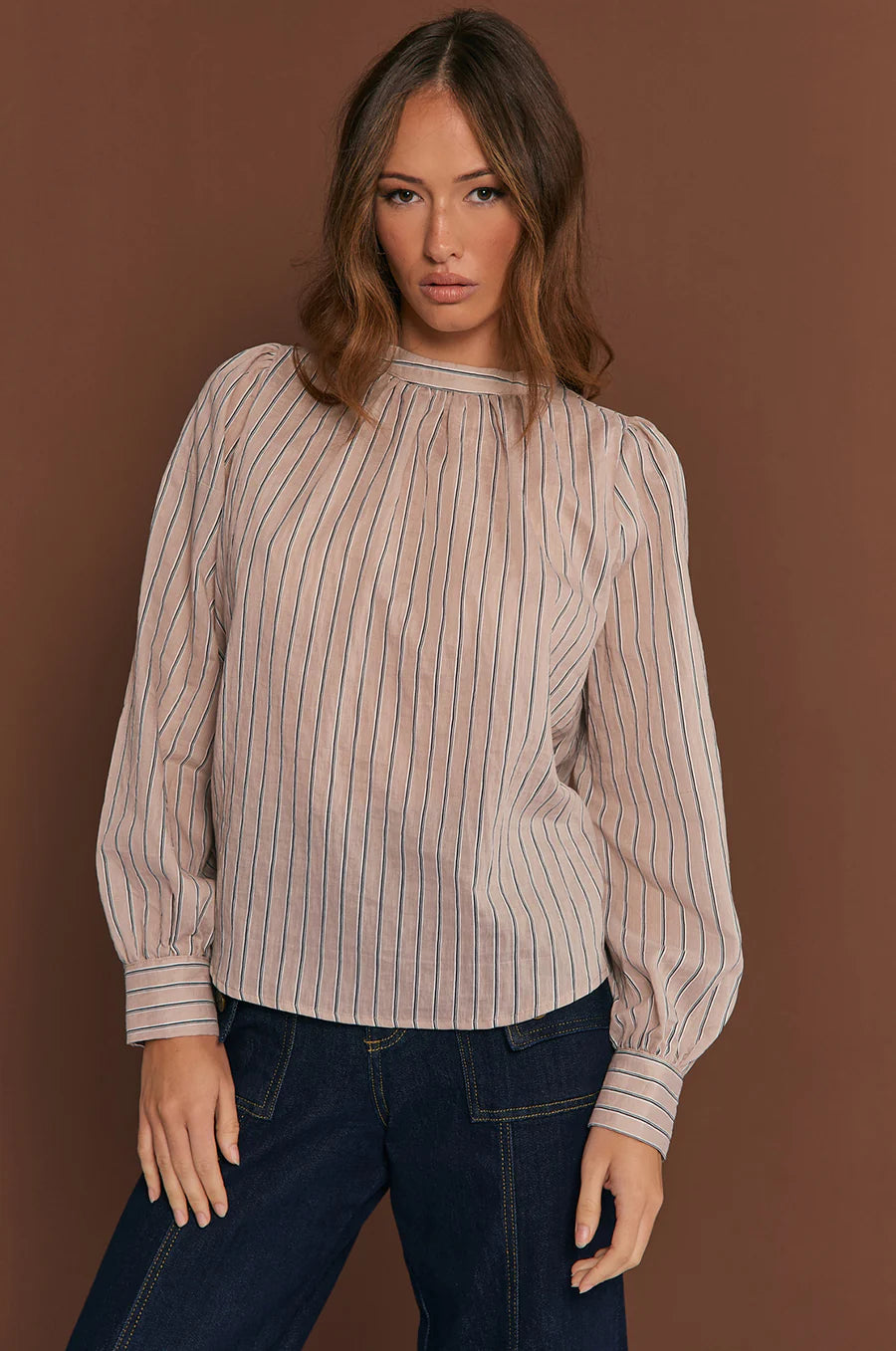 Adorne Ladies Belle Striped Top