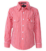 Pilbara Kids Check Long Sleeve Shirts