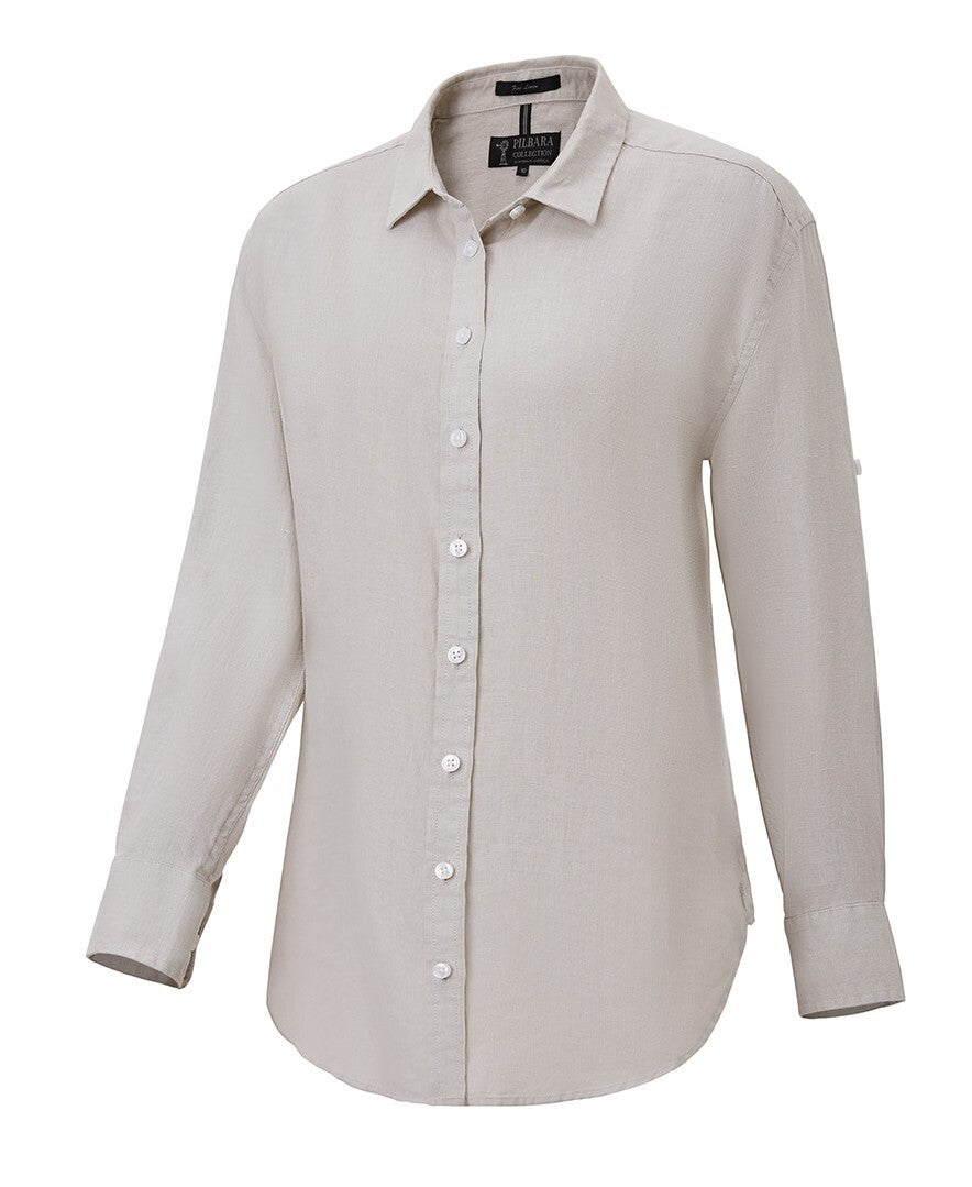 Pilbara Ladies Long Sleeved Linen Shirt