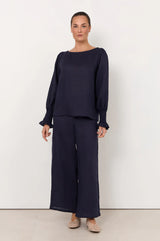 Adorne Ladies Clover Linen Top in 2 Great Colours