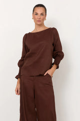 Adorne Ladies Clover Linen Top in 2 Great Colours